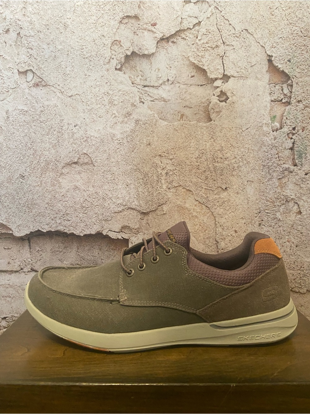 MENS Skechers Grey Slip On Canvas Shoes